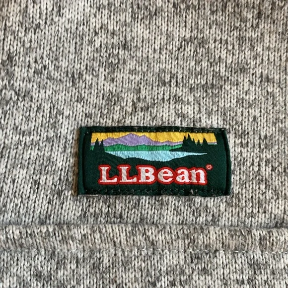 Women's L.L.Bean Sweater Fleece Pullover Size Medium Pewter Color - Picture 2 of 9